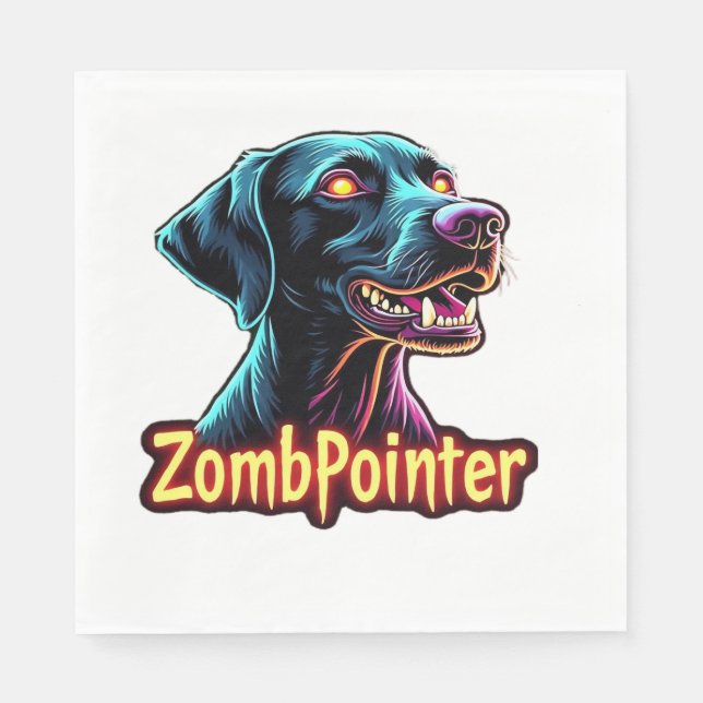 Tysk Korthårig Pointer GSP Zombie Hund Halloween Pappersservett (Framsidan)