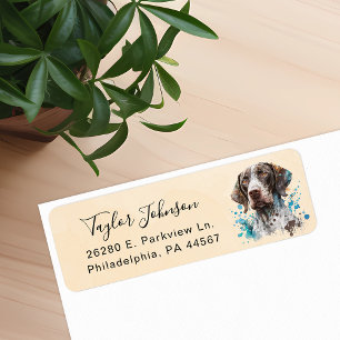 Tysk korthårig pointer hund returadress etikett