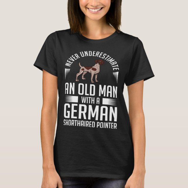 Tysk Korthårig Pointer Hund Valpar ägare T Shirt (Framsida)