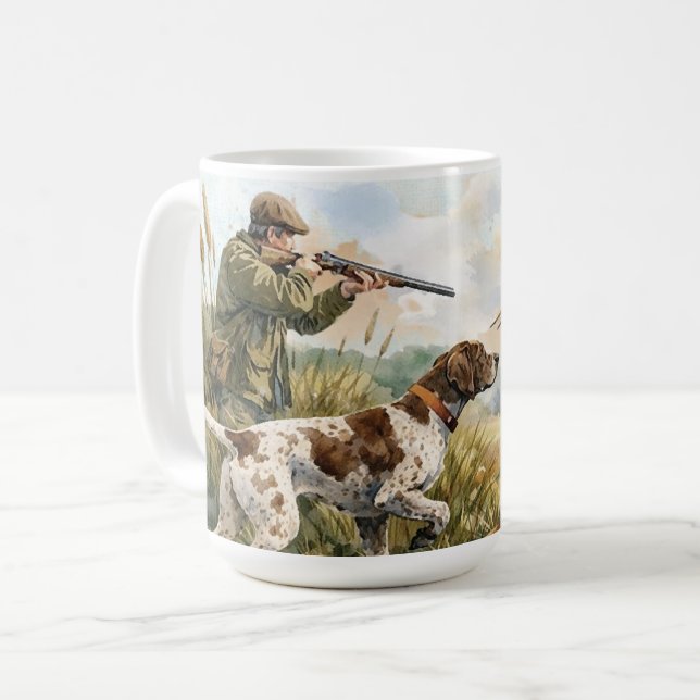 Tysk korthårig pointer, jakt kaffemugg (Framsida vänster)