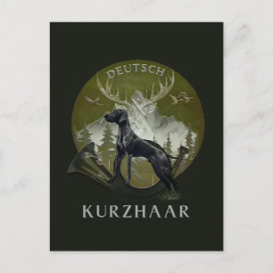Tysk korthårig pointer, Jakt logotyp Vykort