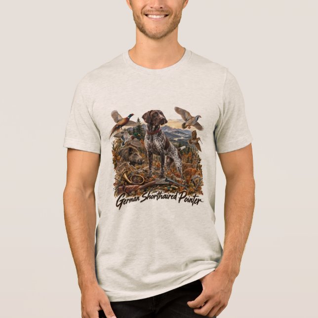 Tysk Korthårig Pointer - Jaktkollektion T Shirt (Framsida)