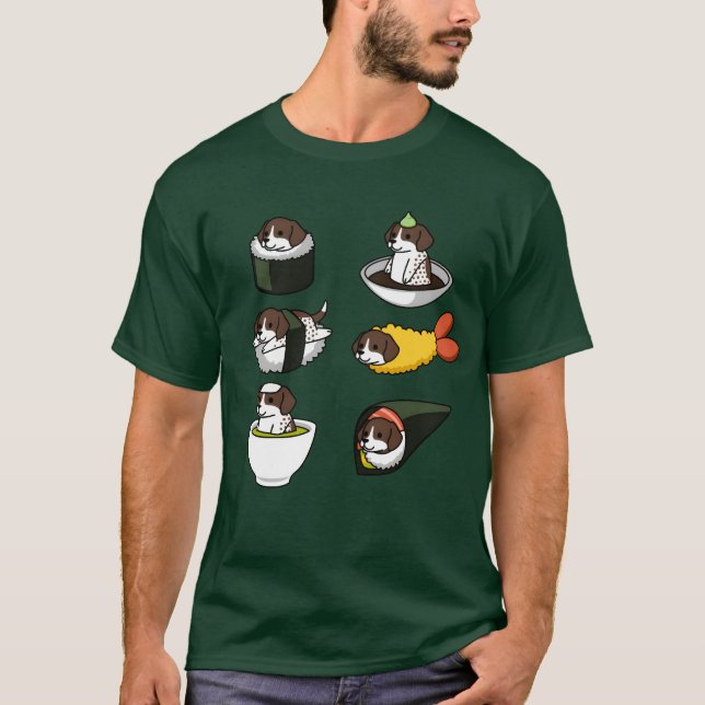 Tysk korthårig pointer Japansk mat familj T Shirt (Framsida)