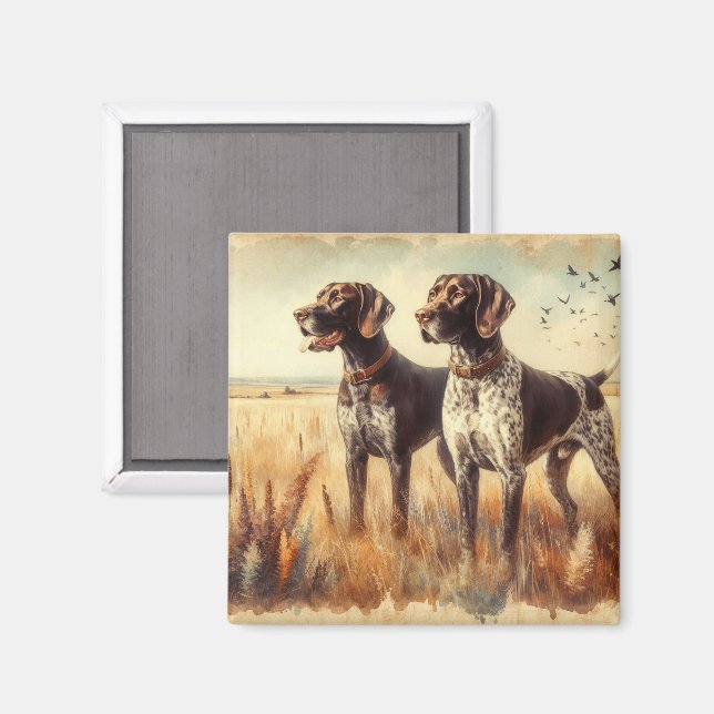Tysk korthårig pointer magnet (Front/Back)