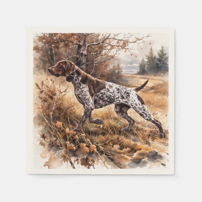 Tysk korthårig pointer pappersservett (Framsidan)