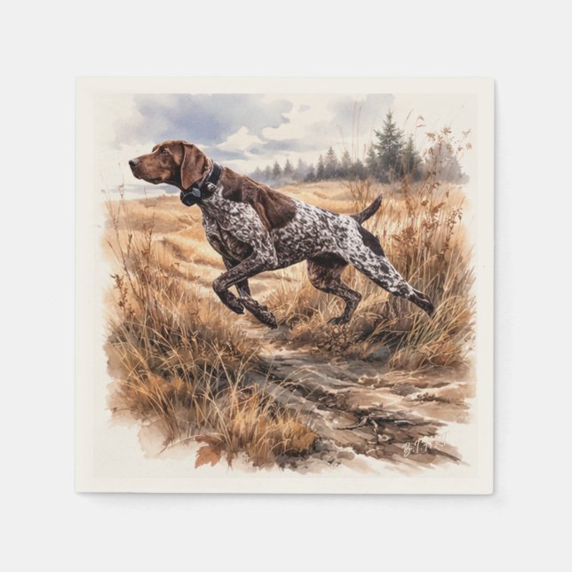  Tysk korthårig pointer  Pappersservett (Framsidan)