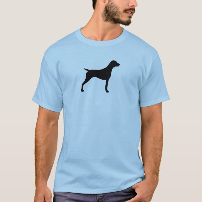 Tysk korthårig pointer Siluett T-shirt (Framsida)