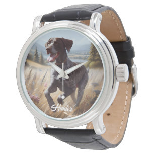 Tysk Korthårig Pointer som springer Armbandsur
