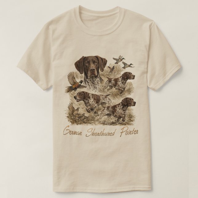 Tysk korthårig pointer t shirt (Design framsida)