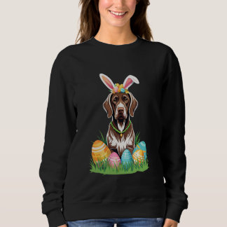Tysk korthårig pointerhund med kaninöron påsk t shirt