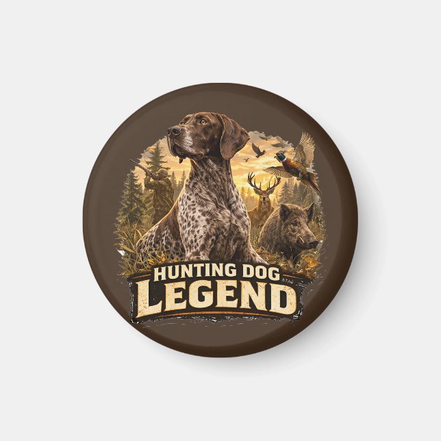 Tysk korthårig stående fågelhund magnet (Framsidan)