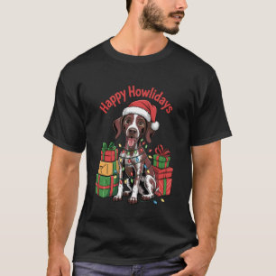 Tysk korthårig stående hund jul GSP hundälskare T Shirt