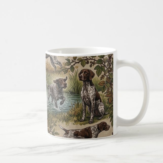 Tysk korthårig stående  kaffemugg (Höger)