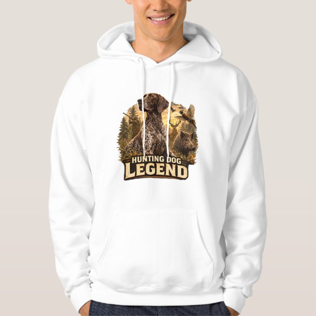 Tysk korthårig stående pointer hoodie (Framsida)