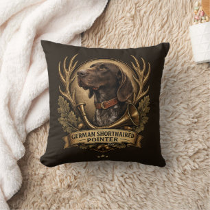 Tysk korthårig stående pointer Logo Kudde