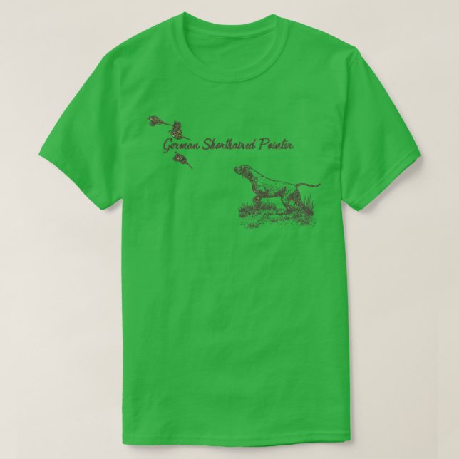 Tysk kortherad peinter-jakt 2 t shirt (Design framsida)