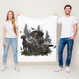 Tysk kortherad-pekare fleecefilt