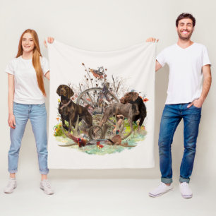 Tysk kortherad-pekare fleecefilt