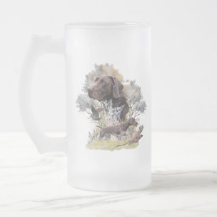 Tysk kortherad-pekare frostat ölglas