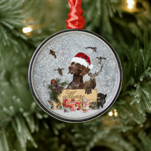 Tysk kortherad pekare GSP Metall Ornament
