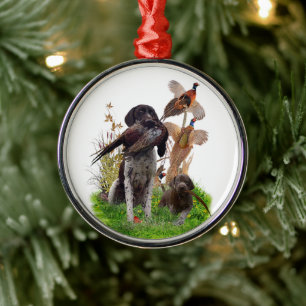 Tysk kortherad pekare GSP Metall Ornament