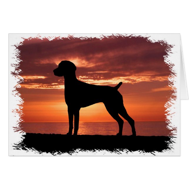 Tysk kortherad-pekare hälsningskort (Framsidan Horizontal)