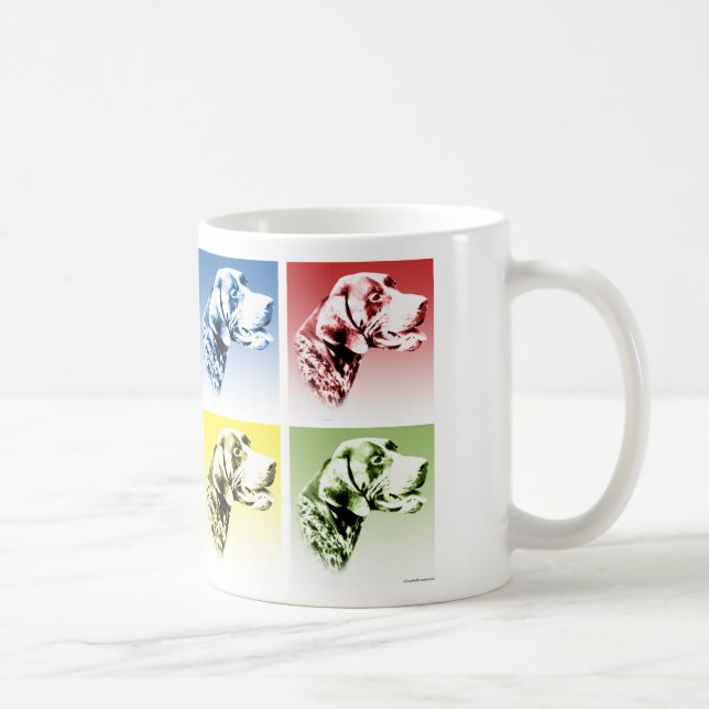 Tysk kortherad pekare kaffemugg (Höger)