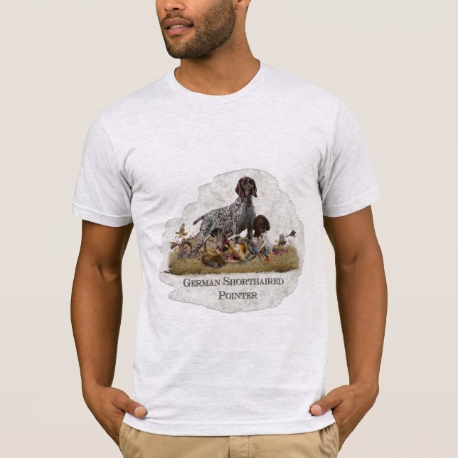 Tysk kortherad-pekare t shirt (Framsida)