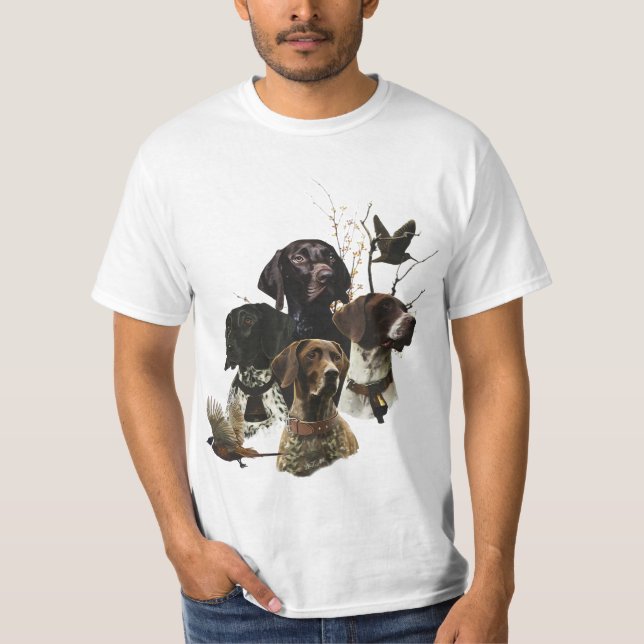 Tysk kortherad-pekare t shirt (Framsida)