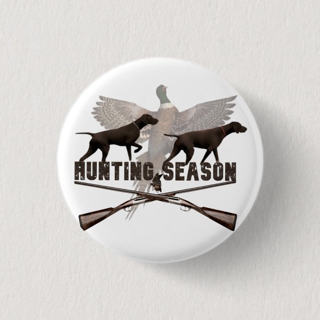 Tysk kortherad Pointer,kurzhaar, teaterpost Knapp (Framsida)