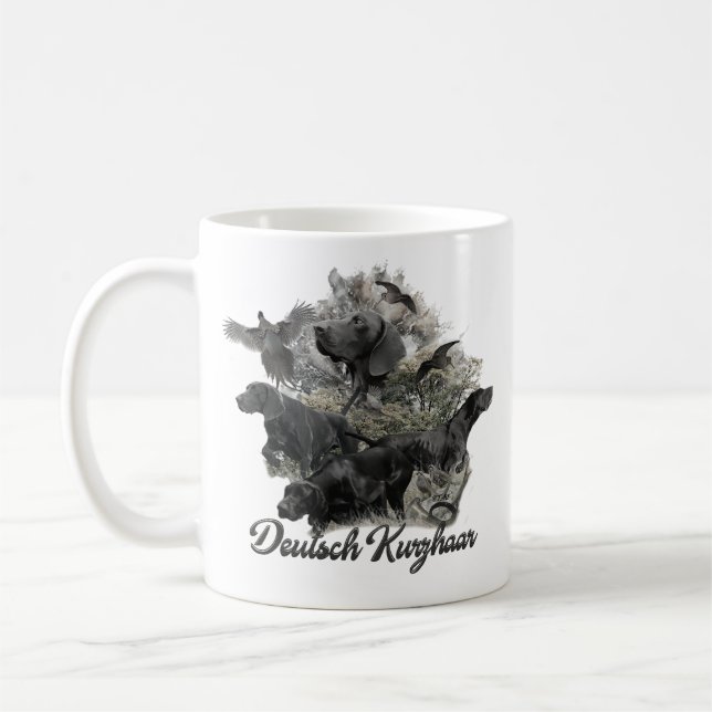 Tysk korthögpekare kaffemugg (Vänster)