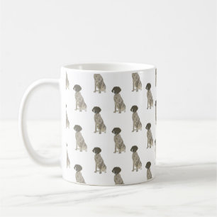 Tysk korthögtalare (lever och vitt) kaffemugg