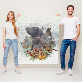 Tysk korthögtalare på vintern fleecefilt