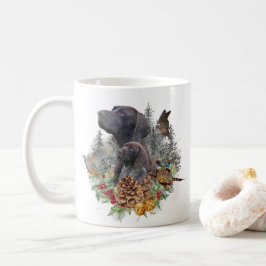 Tysk korthögtalare på vintern kaffemugg