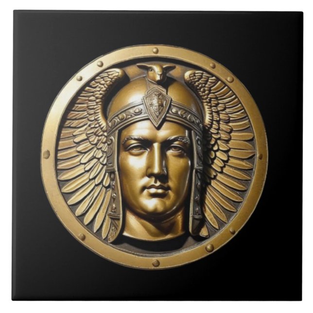 Tysk krigsherre Hermann (general Arminius)  Kakelplatta (Framsidan)