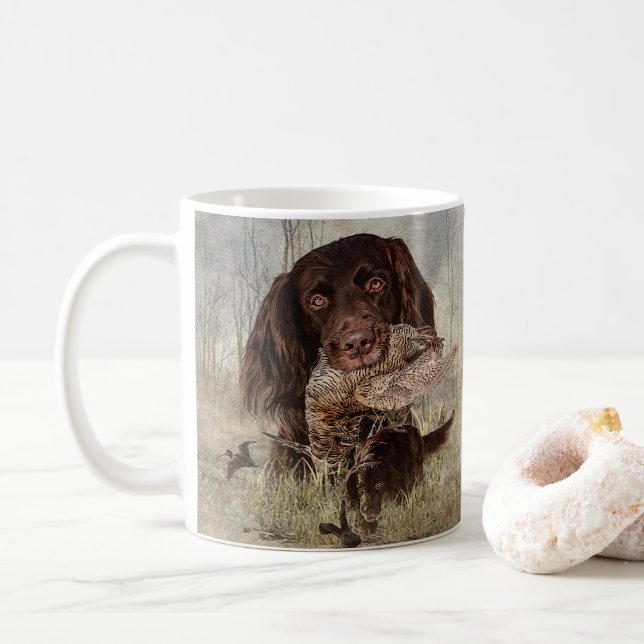 Tysk Långhårig pekarkaffe Mugg (Med munk)
