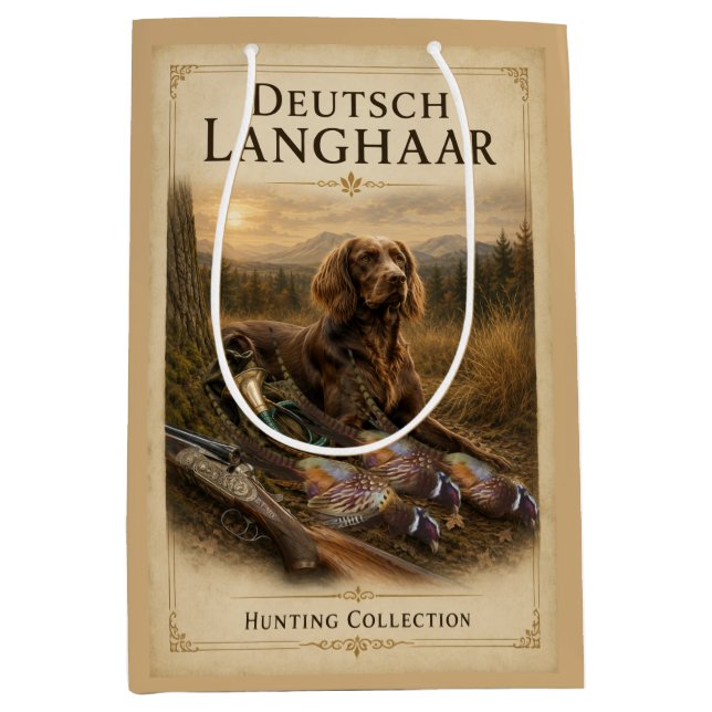 Tysk långhårig pointer jaktkamrat (Framsidan)