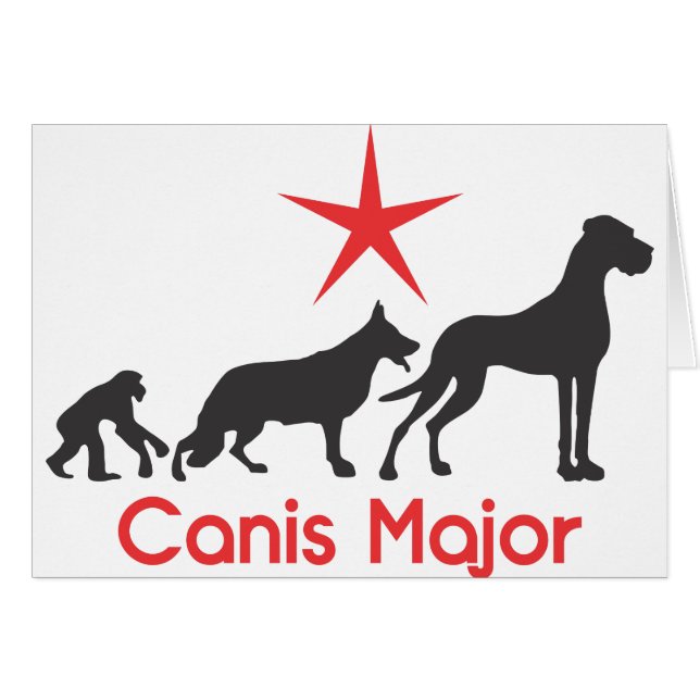 Tysk Mastiff Canis Major Hälsningskort (Framsidan Horizontal)
