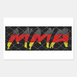 Tysk MMA Sticker Rektangulärt Klistermärke