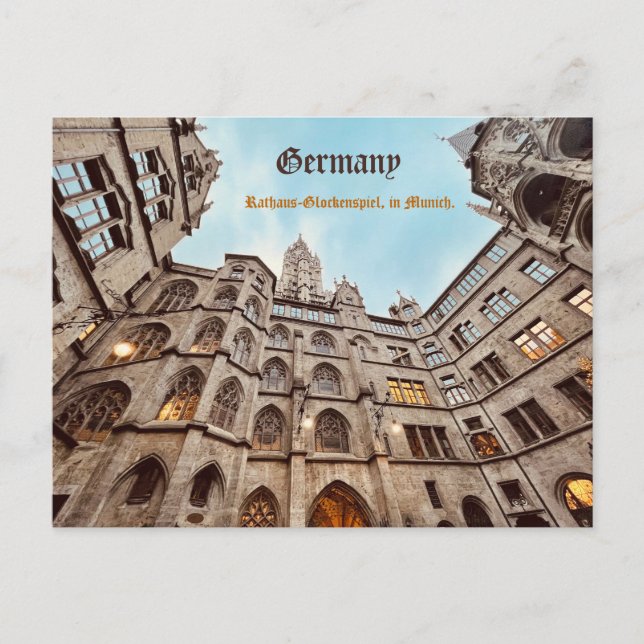 Tysk München vykort, Personlig Vykort (Framsida)