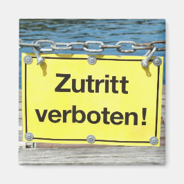 Tysk "no entry"-skylt - kylmagnet magnet