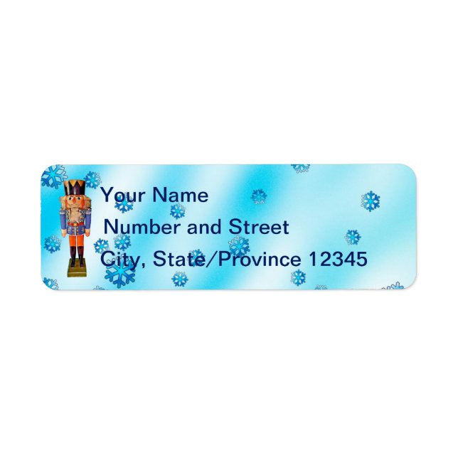 Tysk Nutcracker Returadress Etikett (Framsidan)