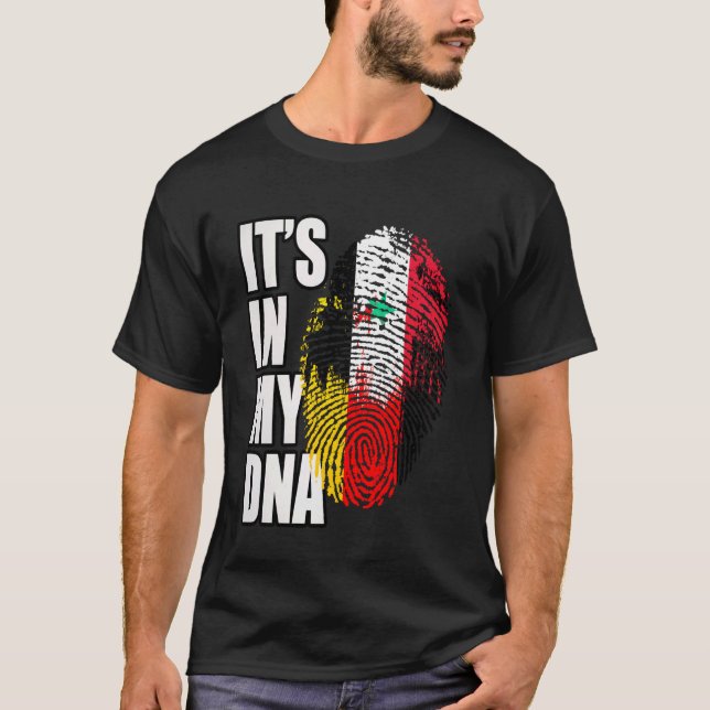 Tysk och syrisk DNA-arvflagga T Shirt (Framsida)