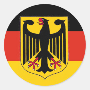 Tysk örnflagga runt klistermärke