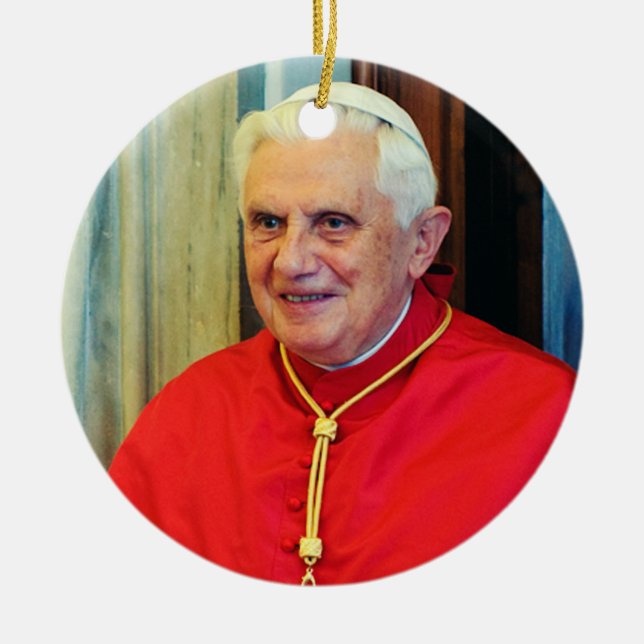 Tysk påve Benedict Julgransprydnad Keramik (Framsidan)