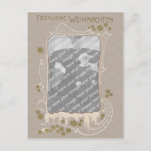 Tysk PC för julkort för art nouveaufotoram