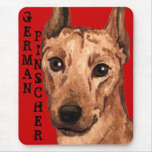 Tysk Pinscher Färg Block Musmatta