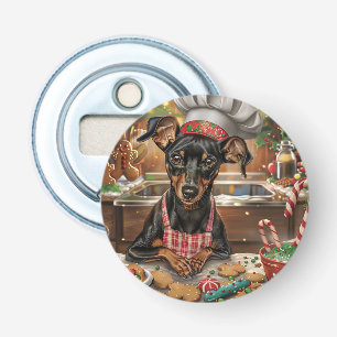 Tysk Pinscher Helgdag Baking: julafton Flasköppnare