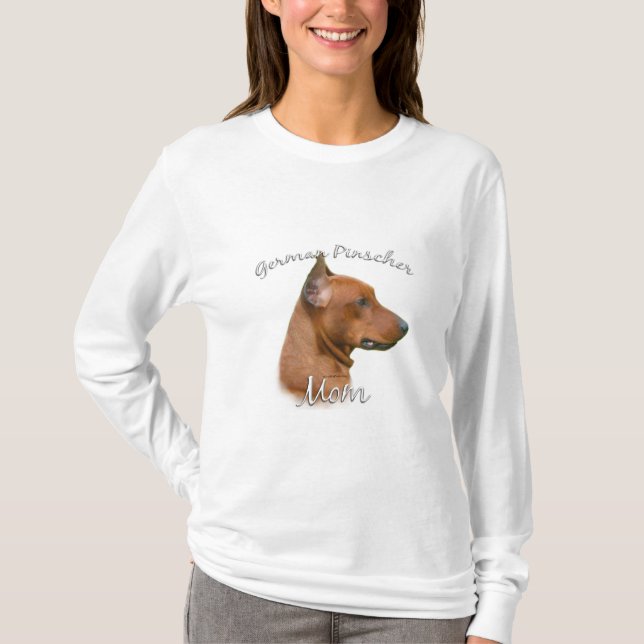 Tysk Pinscher Mamma 2 T Shirt (Framsida)