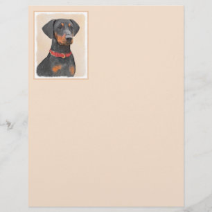 Tysk Pinscher Painting Original Animal Art Art